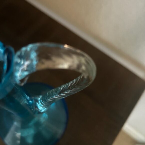 Empoli Vintage Italian Cobalt Blue Pitcher Decanter 13" - Picture 8 of 8